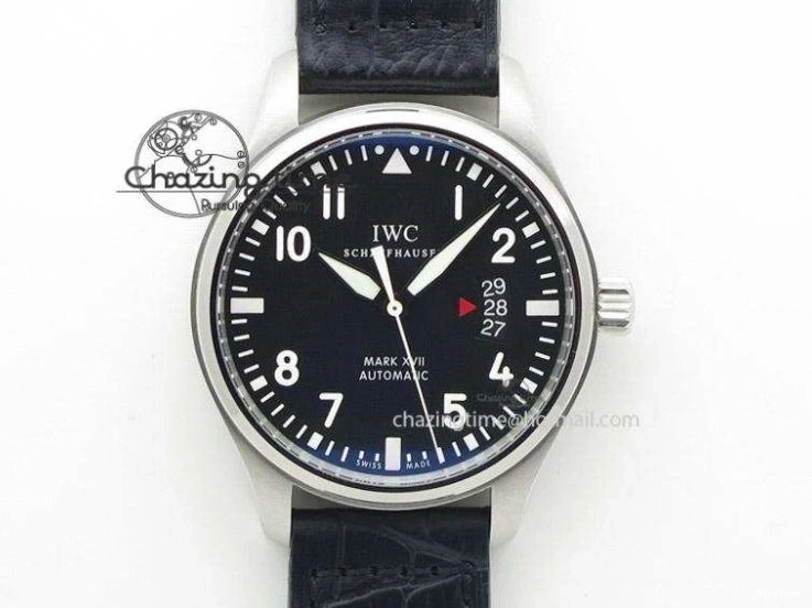 MIROTIME 1224 Fashionable Portofino IW458101 Diamond Bezel SS MK 1:1 Best Edition Blue Dial On Blue Leather Strap MIYOTA 7169